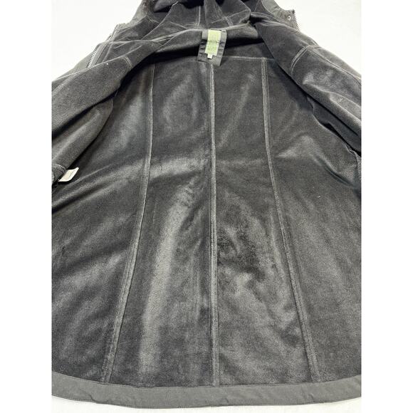 Kristen Blake Black Softshell Lined Raincoat Women’s 1X Hooded Water Resistant - Picture 9 of 9